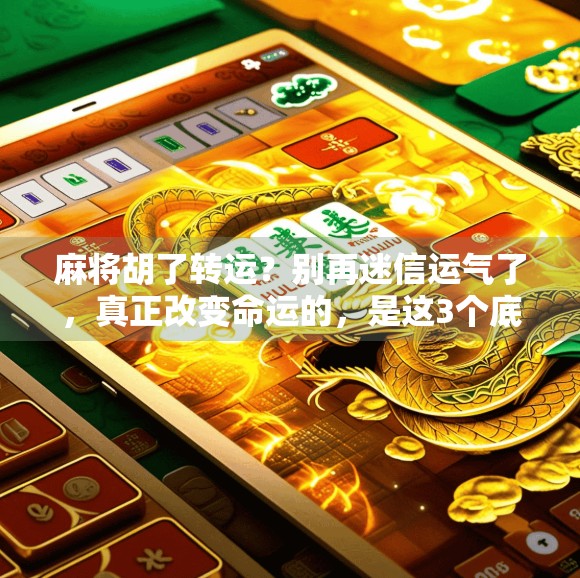 麻将胡了转运？别再迷信运气了，真正改变命运的，是这3个底层逻辑！