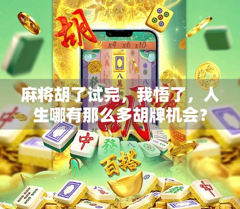 麻将胡了试完，我悟了，人生哪有那么多胡牌机会？