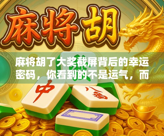 麻将胡了大奖截屏背后的幸运密码，你看到的不是运气，而是人性的博弈