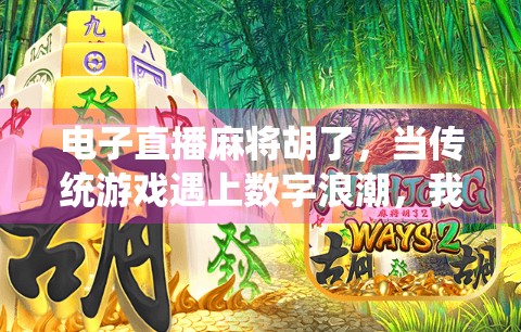 电子直播麻将胡了，当传统游戏遇上数字浪潮，我们究竟在玩什么？